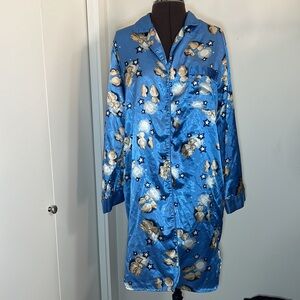 Button Down Pajama Dress with bears and inside fleece
